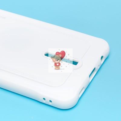 Чехол-накладка для Samsung A125 Galaxy A12 (белый) - SC304 с картхолдером