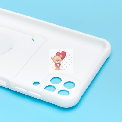 Чехол-накладка для Samsung A125 Galaxy A12 (белый) - SC304 с картхолдером