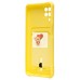 Чехол-накладка для Samsung A125 Galaxy A12 (желтый) - SC304 с картхолдером