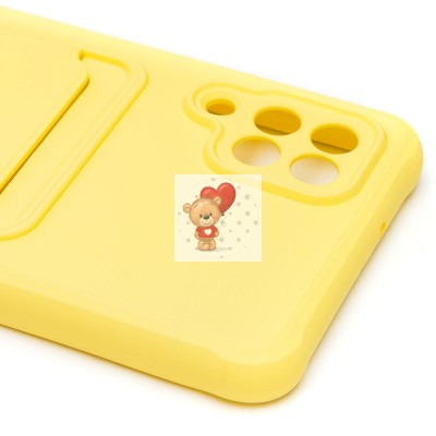 Чехол-накладка для Samsung A125 Galaxy A12 (желтый) - SC304 с картхолдером