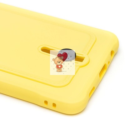 Чехол-накладка для Samsung A125 Galaxy A12 (желтый) - SC304 с картхолдером