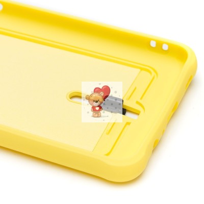 Чехол-накладка для Samsung A125 Galaxy A12 (желтый) - SC304 с картхолдером