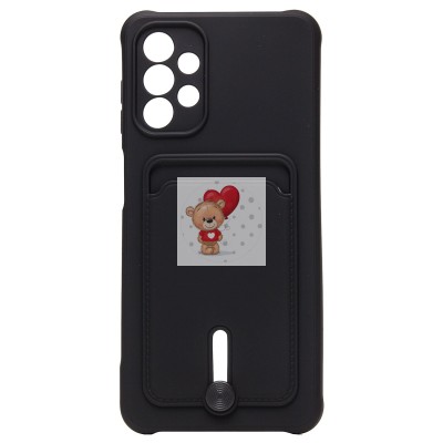 Чехол-накладка для Samsung A135 Galaxy A13 4G (черный) - SC304 с картхолдером