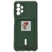 Чехол-накладка для Samsung A135 Galaxy A13 4G (темно-зеленый) - SC304 с картхолдером