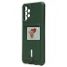 Чехол-накладка для Samsung A135 Galaxy A13 4G (темно-зеленый) - SC304 с картхолдером