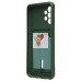 Чехол-накладка для Samsung A135 Galaxy A13 4G (темно-зеленый) - SC304 с картхолдером