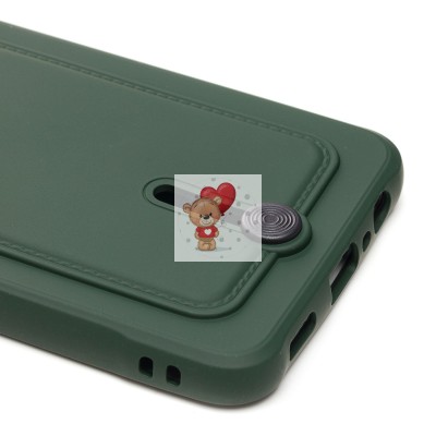 Чехол-накладка для Samsung A135 Galaxy A13 4G (темно-зеленый) - SC304 с картхолдером