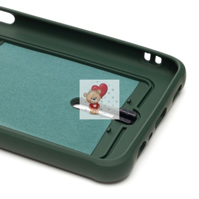 Чехол-накладка для Samsung A135 Galaxy A13 4G (темно-зеленый) - SC304 с картхолдером