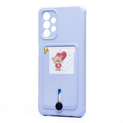 Чехол-накладка для Samsung A135 Galaxy A13 4G (темно-фиолетовый) - SC304 с картхолдером