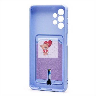 Чехол-накладка для Samsung A135 Galaxy A13 4G (темно-фиолетовый) - SC304 с картхолдером