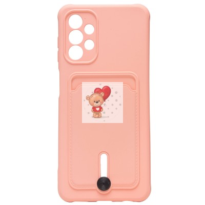 Чехол-накладка для Samsung A135 Galaxy A13 4G (светло-розовый) - SC304 с картхолдером