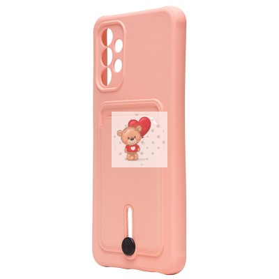 Чехол-накладка для Samsung A135 Galaxy A13 4G (светло-розовый) - SC304 с картхолдером