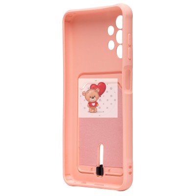 Чехол-накладка для Samsung A135 Galaxy A13 4G (светло-розовый) - SC304 с картхолдером