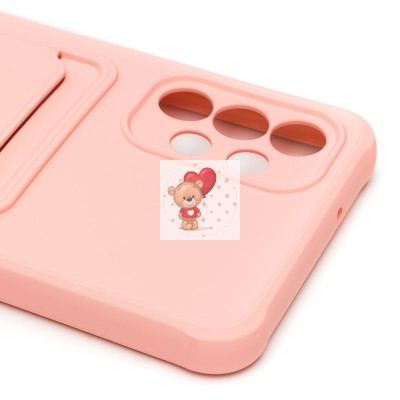 Чехол-накладка для Samsung A135 Galaxy A13 4G (светло-розовый) - SC304 с картхолдером