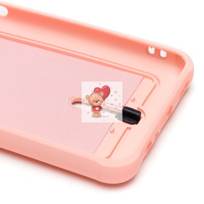 Чехол-накладка для Samsung A135 Galaxy A13 4G (светло-розовый) - SC304 с картхолдером