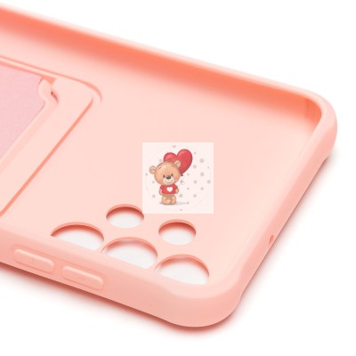 Чехол-накладка для Samsung A135 Galaxy A13 4G (светло-розовый) - SC304 с картхолдером