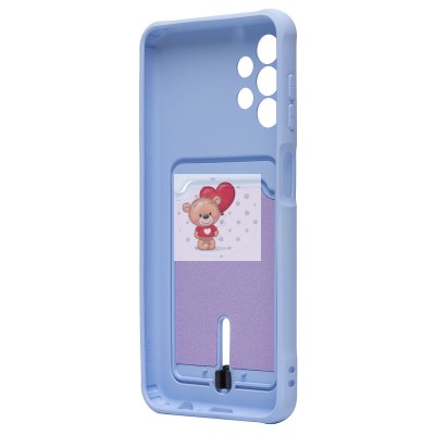 Чехол-накладка для Samsung A135 Galaxy A13 4G (светло-фиолетовый) - SC304 с картхолдером