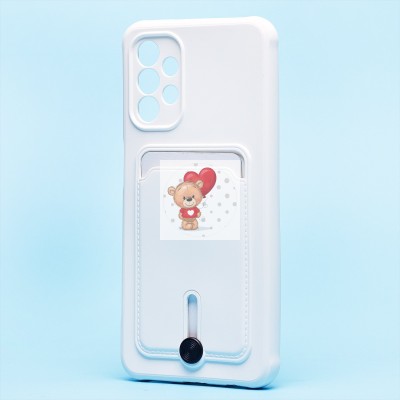 Чехол-накладка для Samsung A135 Galaxy A13 4G (белый) - SC304 с картхолдером