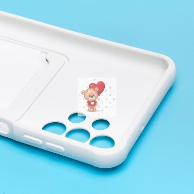 Чехол-накладка для Samsung A135 Galaxy A13 4G (белый) - SC304 с картхолдером