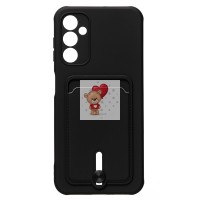 Чехол-накладка для Samsung A145 Galaxy A14 4G (черный) - SC304 с картхолдером