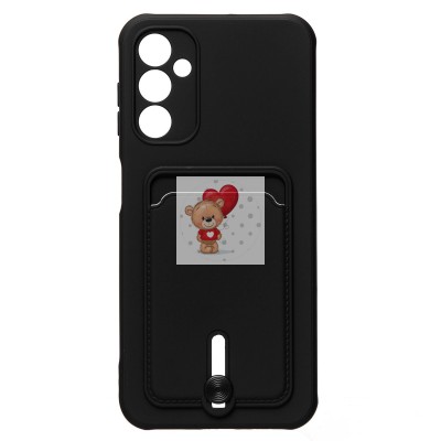 Чехол-накладка для Samsung A145 Galaxy A14 4G (черный) - SC304 с картхолдером