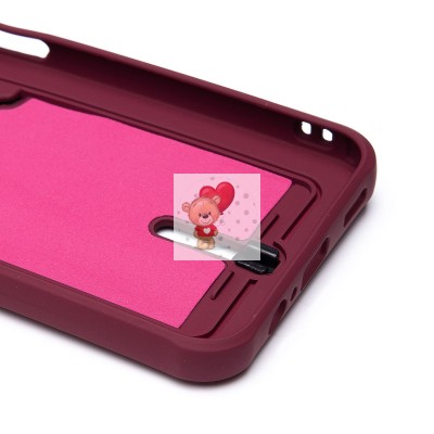 Чехол-накладка для Samsung A145 Galaxy A14 4G (бордовый) - SC304 с картхолдером