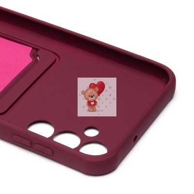 Чехол-накладка для Samsung A145 Galaxy A14 4G (бордовый) - SC304 с картхолдером