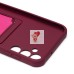 Чехол-накладка для Samsung A145 Galaxy A14 4G (бордовый) - SC304 с картхолдером
