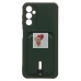 Чехол-накладка для Samsung A145 Galaxy A14 4G (темно-зеленый) - SC304 с картхолдером