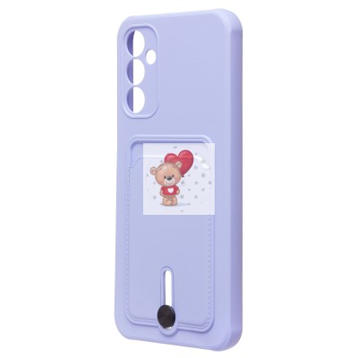 Чехол-накладка для Samsung A145 Galaxy A14 4G (темно-фиолетовый) - SC304 с картхолдером