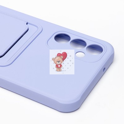 Чехол-накладка для Samsung A145 Galaxy A14 4G (темно-фиолетовый) - SC304 с картхолдером