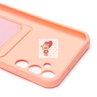 Чехол-накладка для Samsung A146 Galaxy A14 5G (MediaTek) (светло-розовый) - SC304 с картхолдером