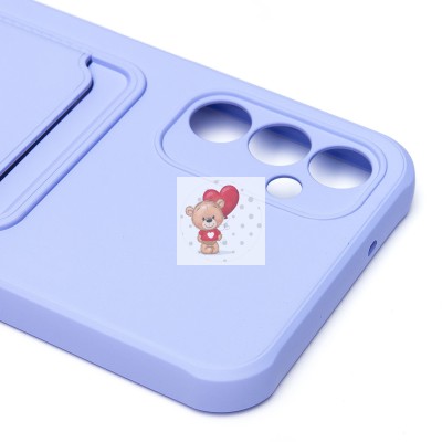 Чехол-накладка для Samsung A146 Galaxy A14 5G (MediaTek) (светло-фиолетовый) - SC304 с картхолдером