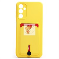Чехол-накладка для Samsung A145 Galaxy A14 4G (желтый) - SC304 с картхолдером
