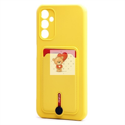 Чехол-накладка для Samsung A145 Galaxy A14 4G (желтый) - SC304 с картхолдером