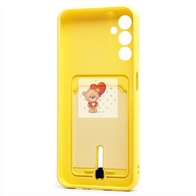 Чехол-накладка для Samsung A145 Galaxy A14 4G (желтый) - SC304 с картхолдером