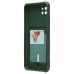 Чехол-накладка для Samsung A226 Galaxy A22s 5G (темно-зеленый) - SC304 с картхолдером