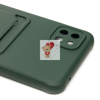 Чехол-накладка для Samsung A226 Galaxy A22s 5G (темно-зеленый) - SC304 с картхолдером