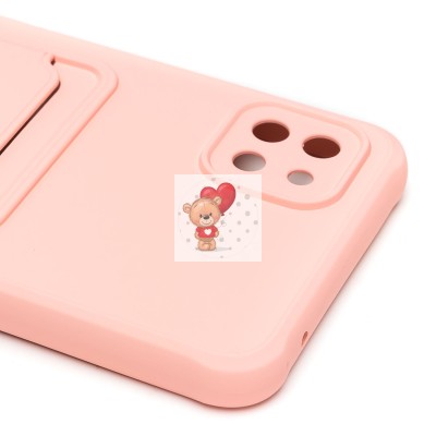 Чехол-накладка для Samsung A226 Galaxy A22s 5G (светло-розовый) - SC304 с картхолдером