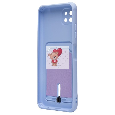 Чехол-накладка для Samsung A226 Galaxy A22s 5G (светло-фиолетовый) - SC304 с картхолдером