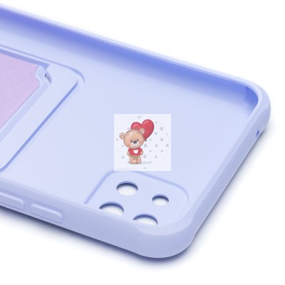 Чехол-накладка для Samsung A226 Galaxy A22s 5G (светло-фиолетовый) - SC304 с картхолдером