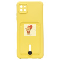 Чехол-накладка для Samsung A226 Galaxy A22s 5G (желтый) - SC304 с картхолдером