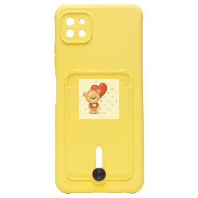 Чехол-накладка для Samsung A226 Galaxy A22s 5G (желтый) - SC304 с картхолдером
