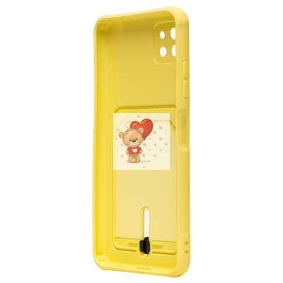 Чехол-накладка для Samsung A226 Galaxy A22s 5G (желтый) - SC304 с картхолдером