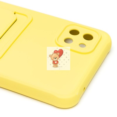 Чехол-накладка для Samsung A226 Galaxy A22s 5G (желтый) - SC304 с картхолдером