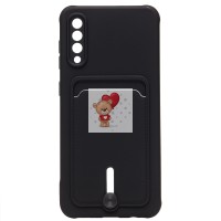 Чехол-накладка для Samsung A307 Galaxy A30s (черный) - SC304 с картхолдером