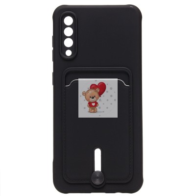 Чехол-накладка для Samsung A505 Galaxy A50 (черный) - SC304 с картхолдером