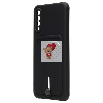 Чехол-накладка для Samsung A507 Galaxy A50s (черный) - SC304 с картхолдером