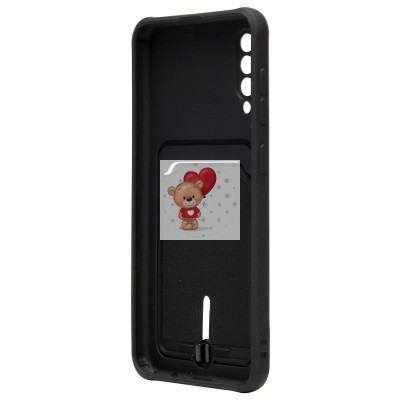 Чехол-накладка для Samsung A507 Galaxy A50s (черный) - SC304 с картхолдером