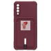 Чехол-накладка для Samsung A507 Galaxy A50s (бордовый) - SC304 с картхолдером